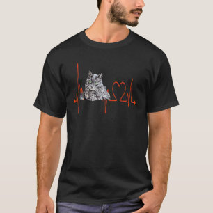 Nebelung Cat Heartbeat EKG  I Love My Cat T-Shirt