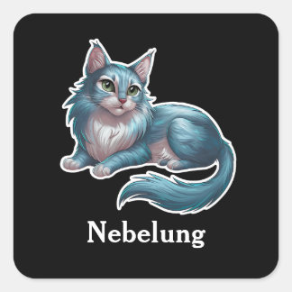 Nebelung Square Sticker
