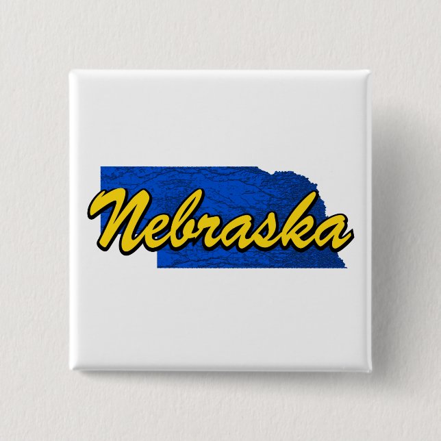 Nebraska 15 Cm Square Badge (Front)