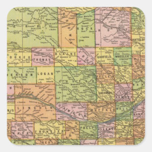 Nebraska 2 square sticker