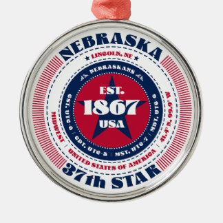 Nebraska 37th State Christmas Ornament