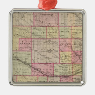 Nebraska 3 metal tree decoration