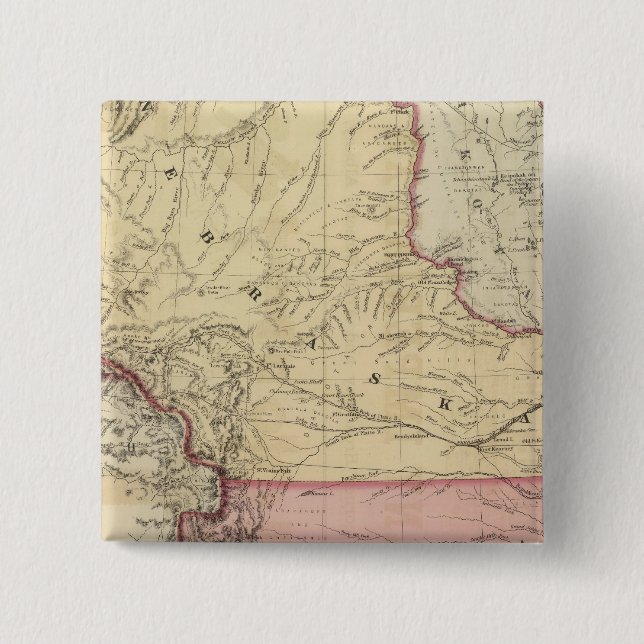 Nebraska and Kansas 3 15 Cm Square Badge (Front)