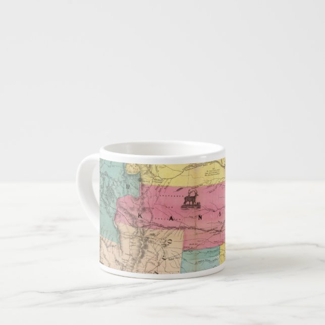 Nebraska and Kansas 3 Espresso Cup (Front Left)