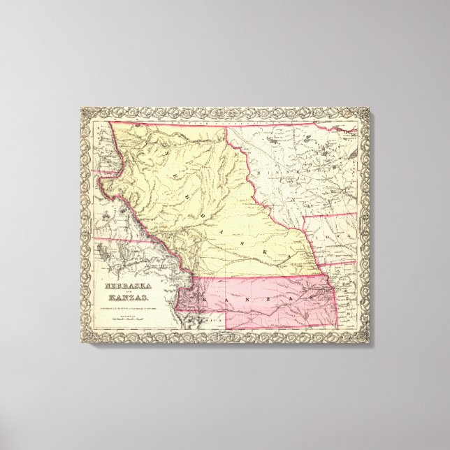 Nebraska And Kanzas Canvas Print (Front)
