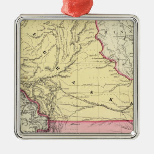 Nebraska And Kanzas Metal Tree Decoration