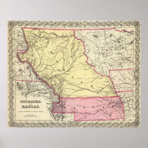 Nebraska And Kanzas Poster