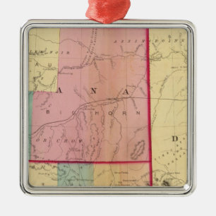 Nebraska and The Dakotas Metal Tree Decoration