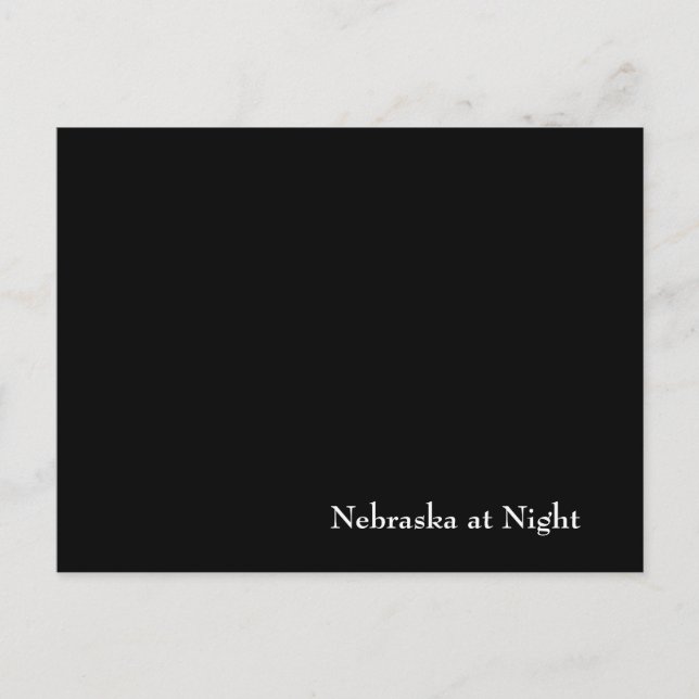 Nebraska at Night Postcard (Front)