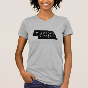 Nebraska Born and Raised State Tee
