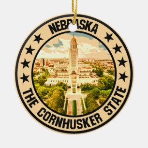 Nebraska                                           ceramic tree decoration
