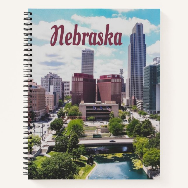Nebraska City Skyline Omaha Notebook (Front)