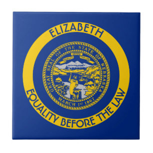 Nebraska Cornhusker State Personalised Flag Tile