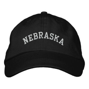 Nebraska Embroidered Adjustable Cap Black