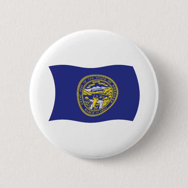 Nebraska Flag Button (Front)