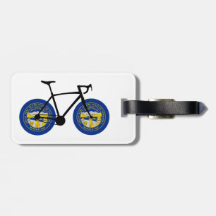 Nebraska Flag Cycling Luggage Tag