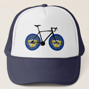 Nebraska Flag Cycling Trucker Hat