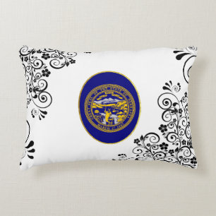 Nebraska flag decorative cushion