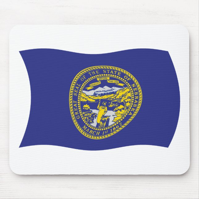 Nebraska Flag Mousepad (Front)