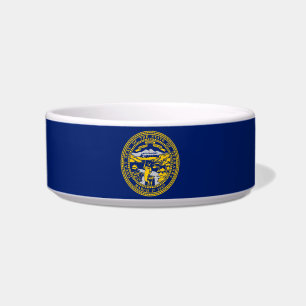 Nebraska flag-seal bowl