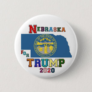 Nebraska for Trump 2020 6 Cm Round Badge