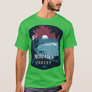Nebraska Forest Camping Hiking and Backpacking thr T-Shirt