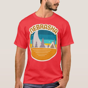 Nebraska Forest Camping Hiking and Backpacking thr T-Shirt