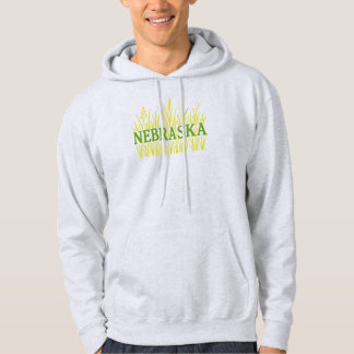 Nebraska Grassland Typography | Rustic Tallgrass Hoodie