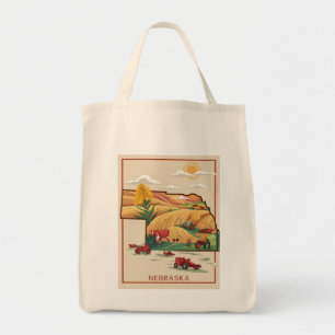 Nebraska Heartland Farm Tote Bag