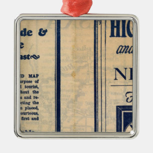 Nebraska Highway Map Metal Tree Decoration