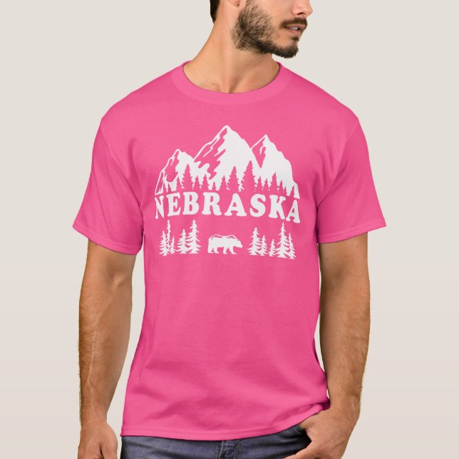 Nebraska Hiking Mountains T-Shirt (Front)