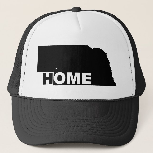 Nebraska Home Away From State Ball Cap Hat (Front)