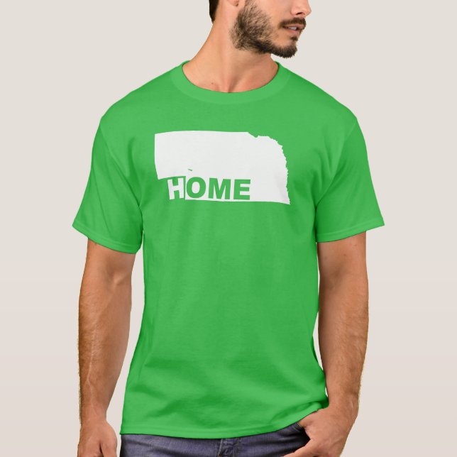 Nebraska Home Away From State T-Shirt Tees (Front)