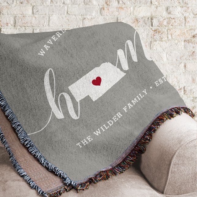 Nebraska Home State Personalized Throw Blanket (Creator Uploaded)