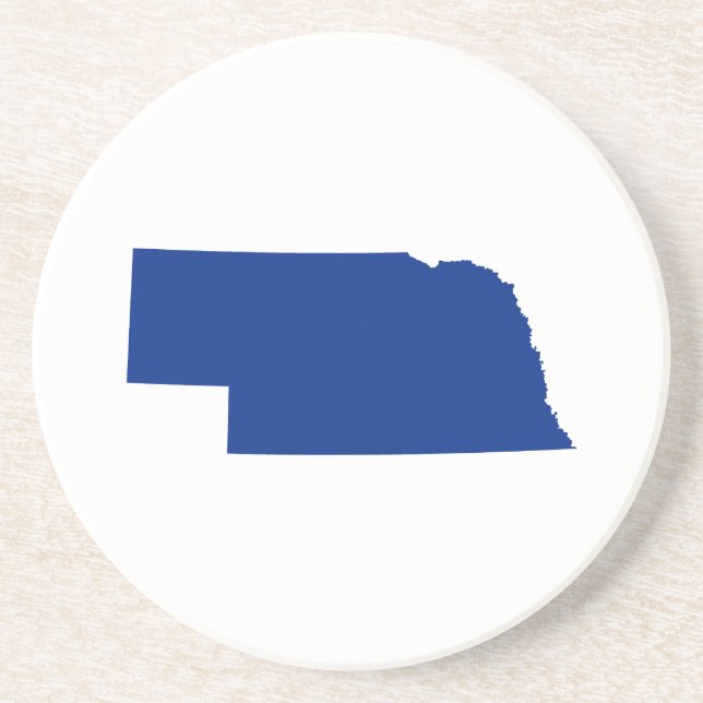 Nebraska in Blue Coaster (Front)