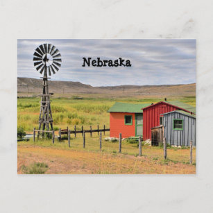 Nebraska landscape photo postcard