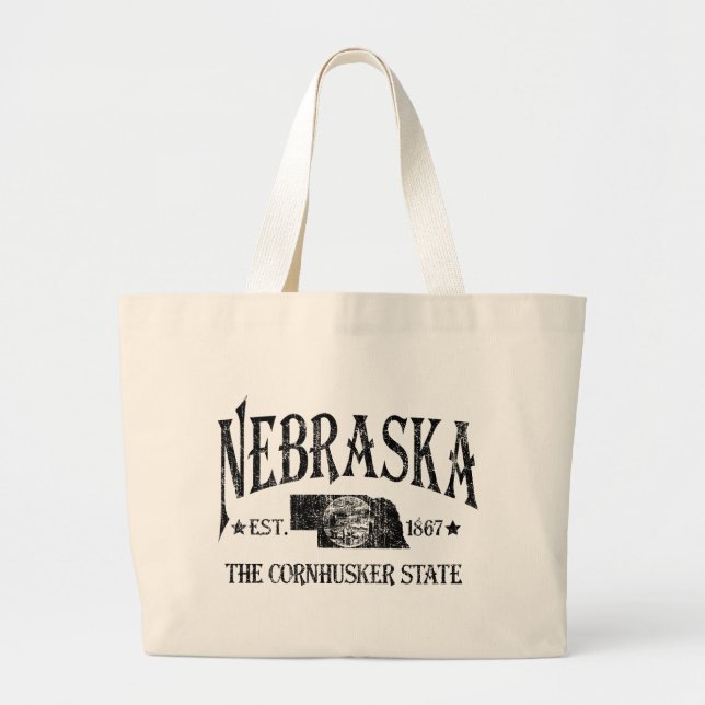 Nebraska Large Tote Bag (Front)