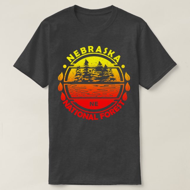 Nebraska National Forest Nebraska State Nature Lan T-Shirt (Design Front)