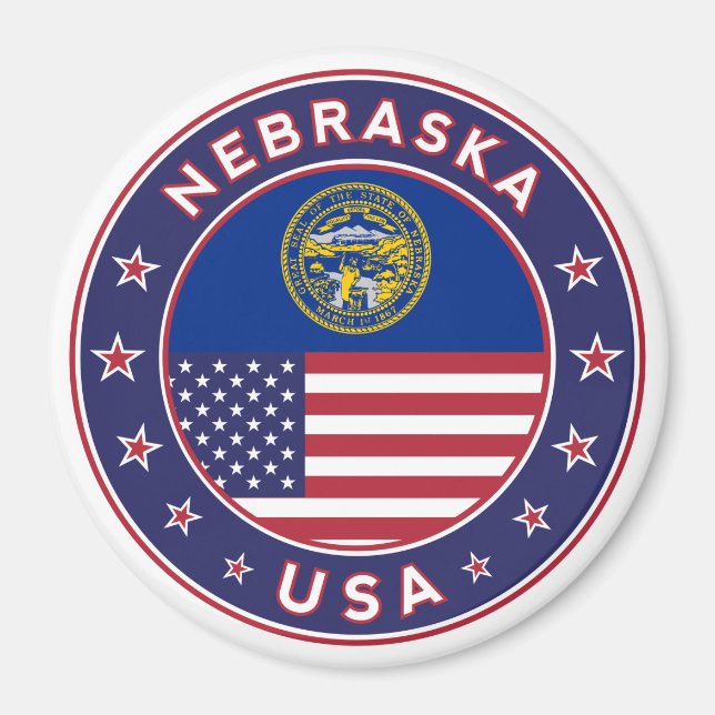 Nebraska, Nebraska phone case, Nebraska sticker, Magnet (Front)
