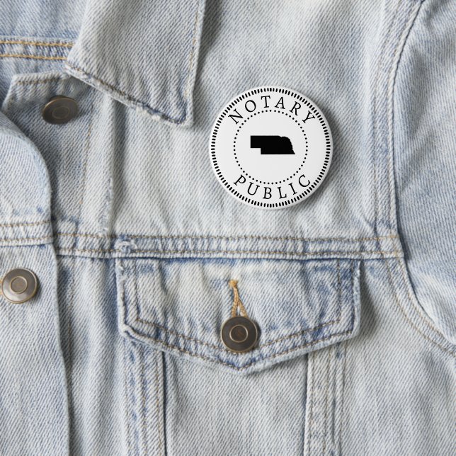 Nebraska Notary Public  6 Cm Round Badge (In Situ)