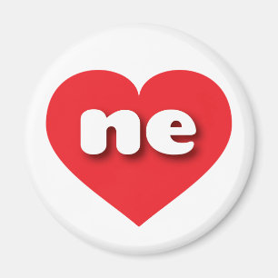 Nebraska red heart - I love ne Magnet