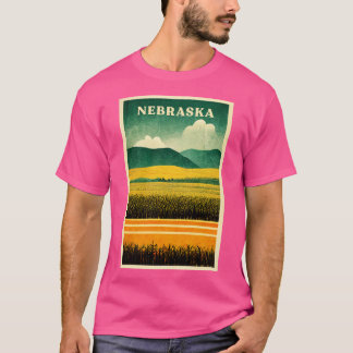 Nebraska Retro Travel  T-Shirt