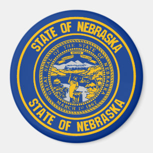Nebraska Round Emblem Magnet