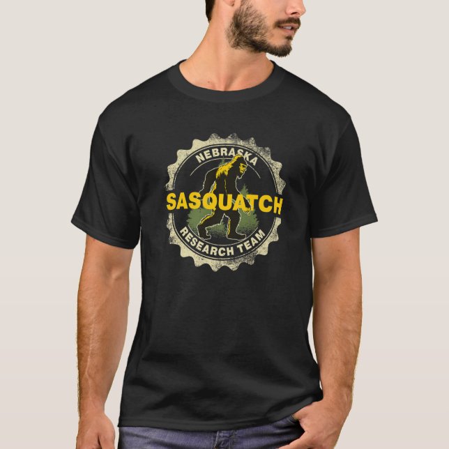Nebraska Sasquatch Research Team Bigfoot Believer T-Shirt (Front)