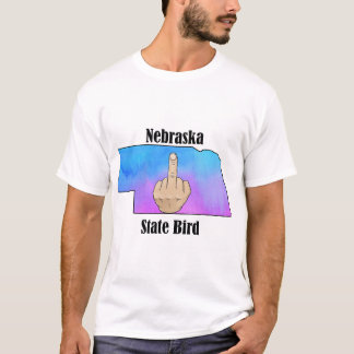Nebraska state bird t-shirt middle finger colour