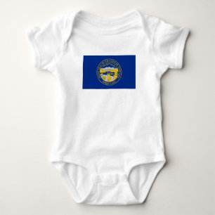 Nebraska State Flag Baby Bodysuit