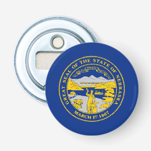 Nebraska State Flag Bottle Opener