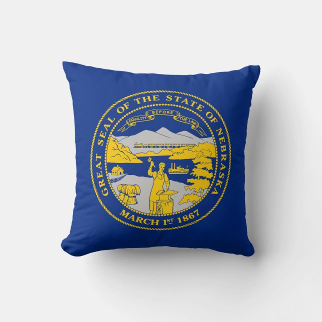 Nebraska State Flag Cushion (Front)