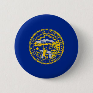 Nebraska State Flag Design 6 Cm Round Badge