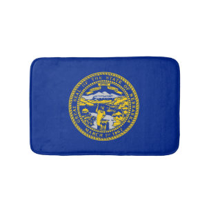 Nebraska State Flag Design Bath Mat
